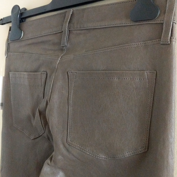 NWT J.Brand Lamb Leather Pants Dark Platinum - Picture 15 of 16